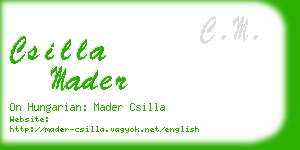 csilla mader business card